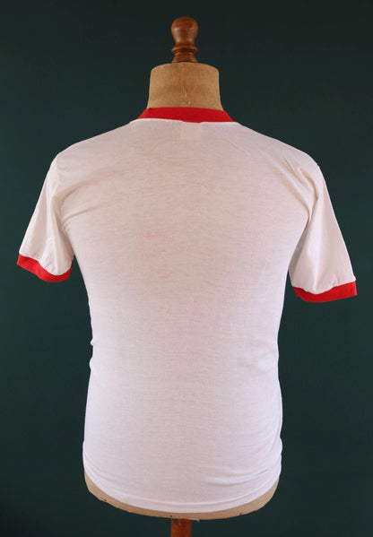 Vintage 1980s ringer t shirt - Miller beer print - 37” chest - sportswear - made in USA