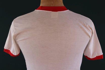 Vintage 1980s ringer t shirt - Miller beer print - 37” chest - sportswear - made in USA