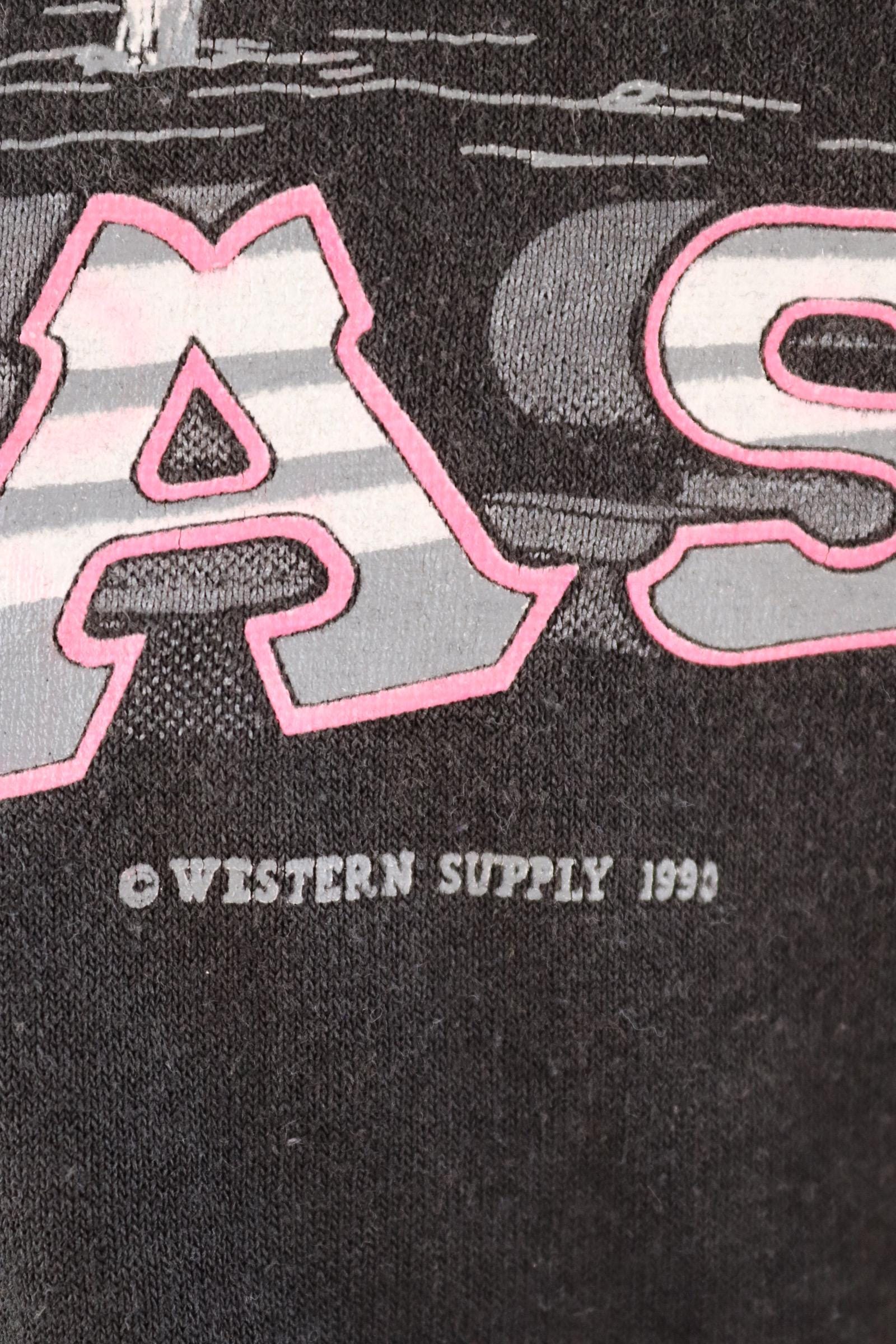 Vintage 1990s Las Vegas t shirt - tourist souvenir - faded black tee - 44” chest