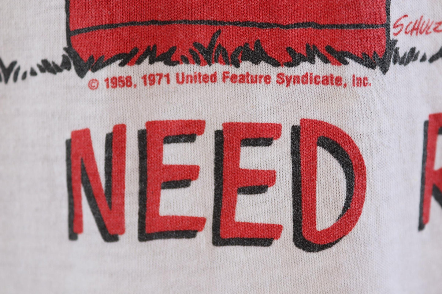 Vintage 1980s Snoopy t shirt - Peanuts print tee - dads need rest - 46” chest