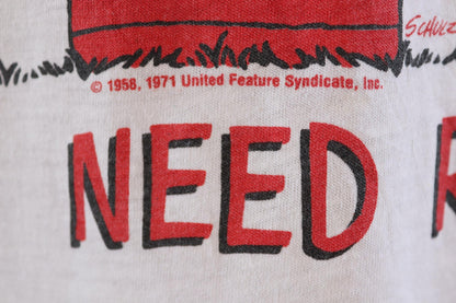 Vintage 1980s Snoopy t shirt - Peanuts print tee - dads need rest - 46” chest