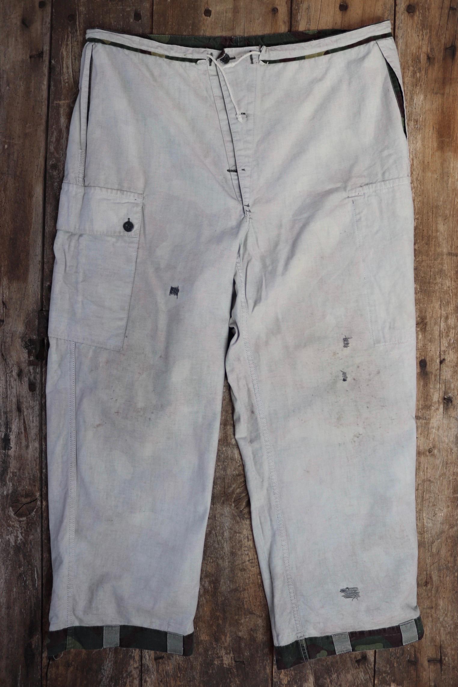 Vintage 1980s Finnish M62 camo trousers - windproof paratrooper pants - 42” x 30”