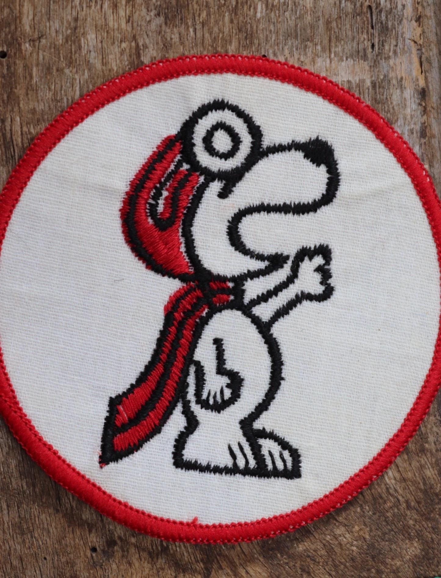 Vintage 1980s Snoopy patches - Peanuts embroidered badges - deadstock - Red Baron