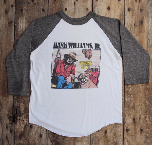 Vintage 1980s Hank Williams Jr t shirt - single stitch - tour tee - 41” chest