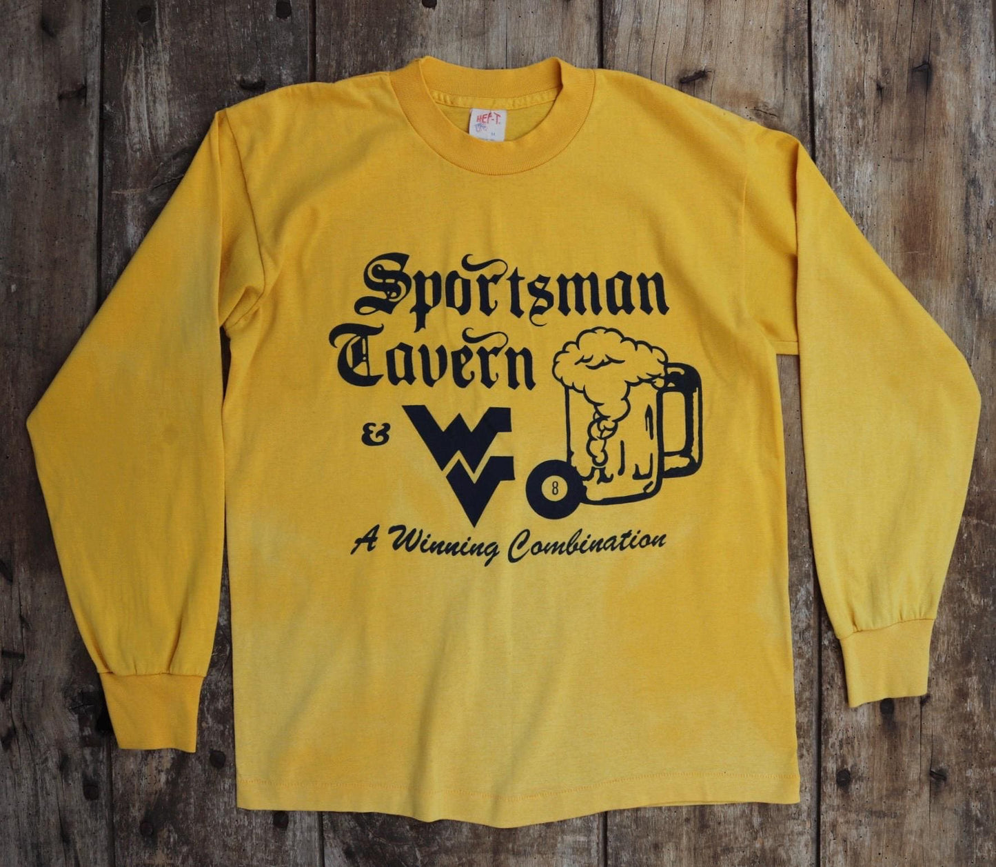 Vintage 1980s bar t shirt - single stitch - long sleeve tee - 38” chest