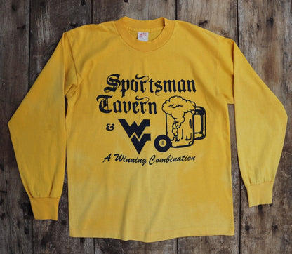 Vintage 1980s bar t shirt - single stitch - long sleeve tee - 38” chest
