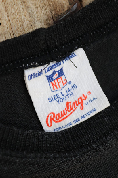 Vintage 1980s Steelers durene shirt - American football - black yellow nylon top - NFL sportswear - 34” chest