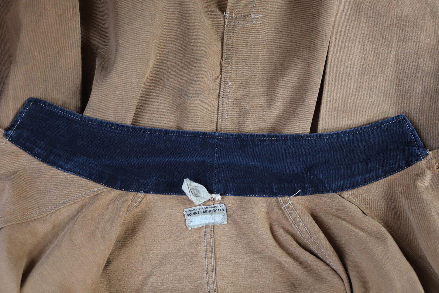 Vintage 1940s British workwear jacket - brown cotton twill - factory coat - shop overalls - 45” chest