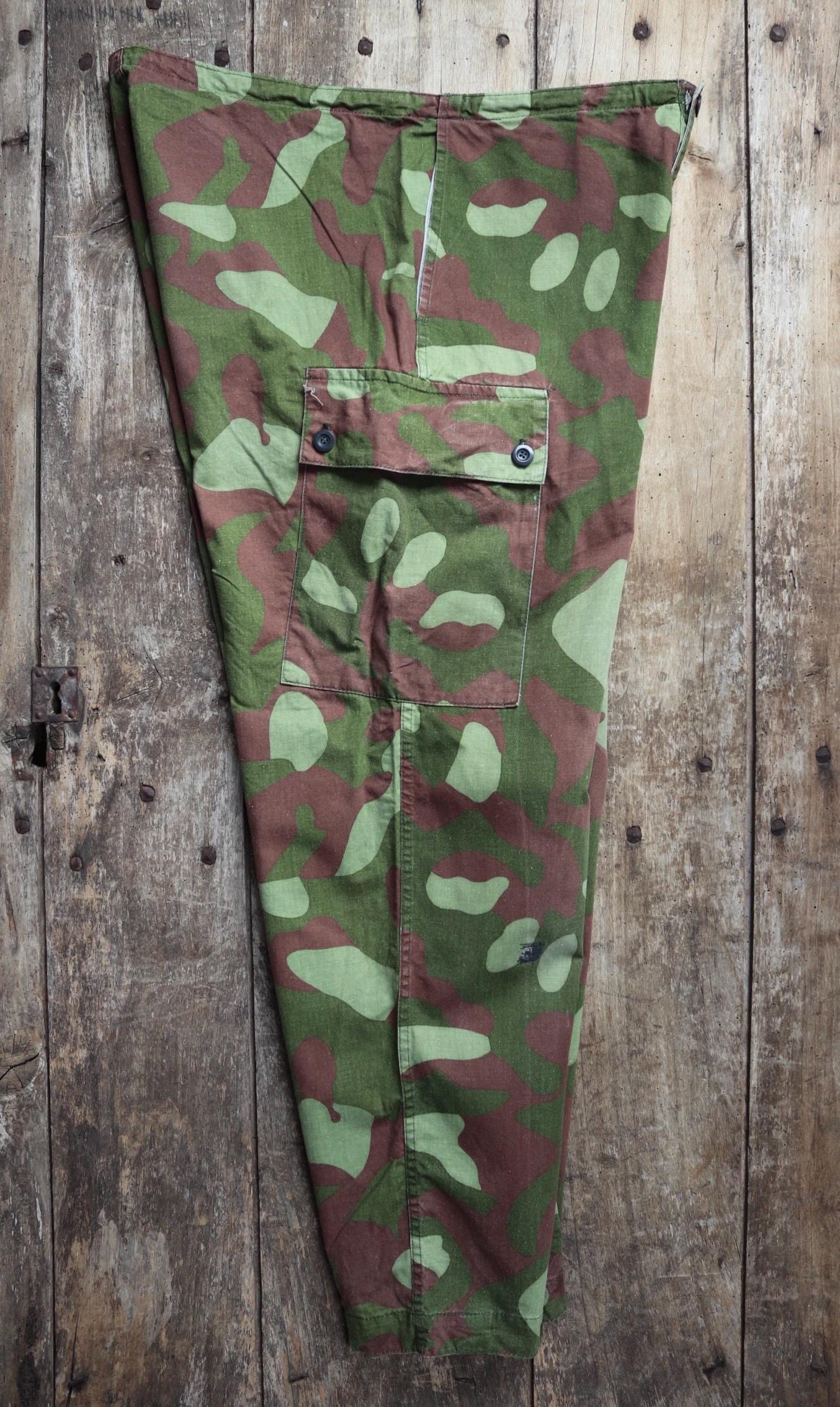 Vintage 1980s Finnish M62 camo trousers - windproof paratrooper pants - 39” x 29”