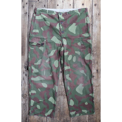 Vintage 1980s Finnish M62 camo trousers - windproof paratrooper pants - 39” x 28”