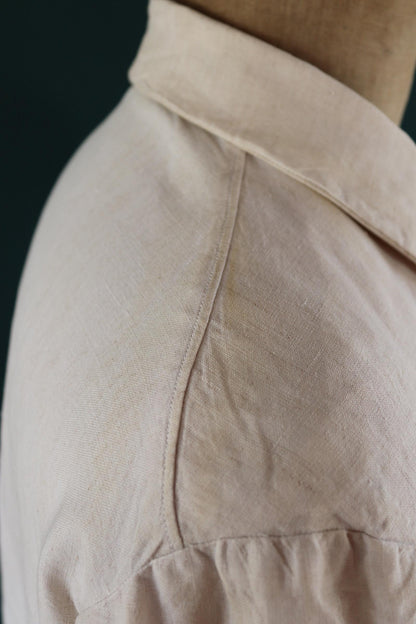Vintage 1930s French linen suit - jacket and trousers - double breasted - buckle back pants - riviera - 38” x 28” - 44” chest