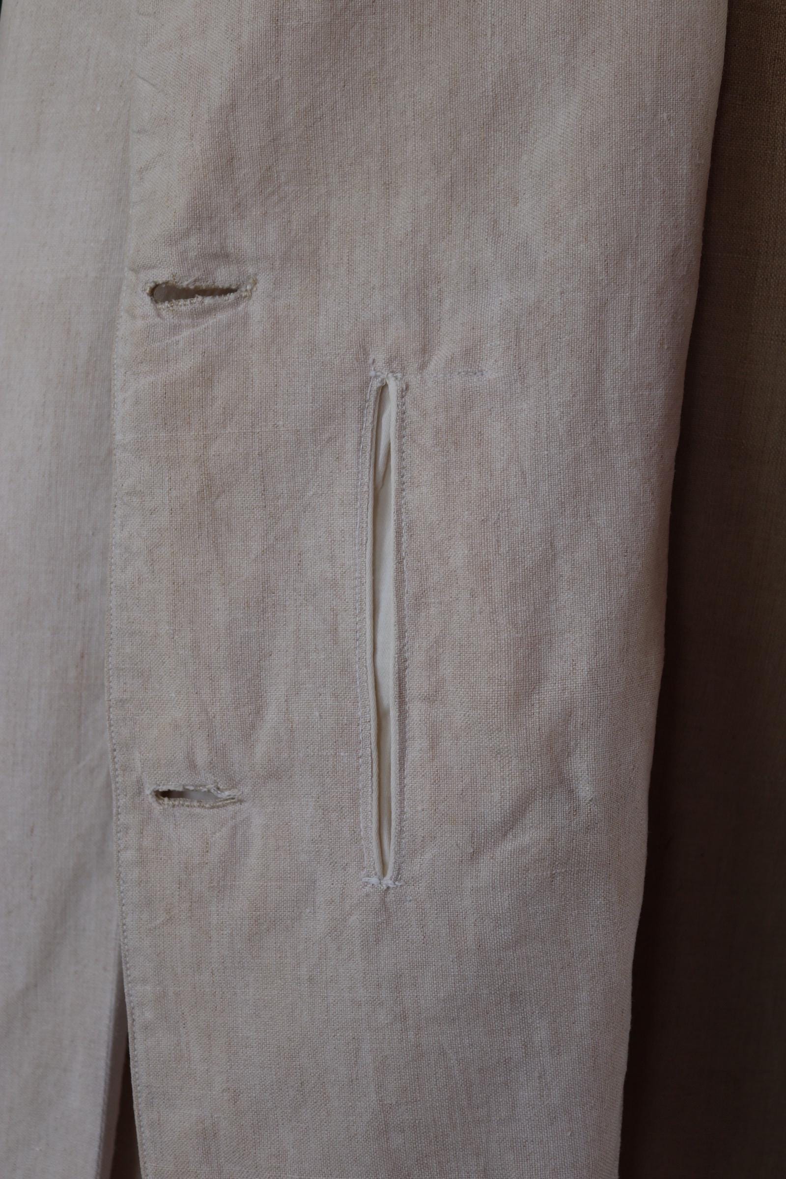 Vintage 1930s French linen suit - jacket and trousers - double breasted - buckle back pants - riviera - 38” x 28” - 44” chest