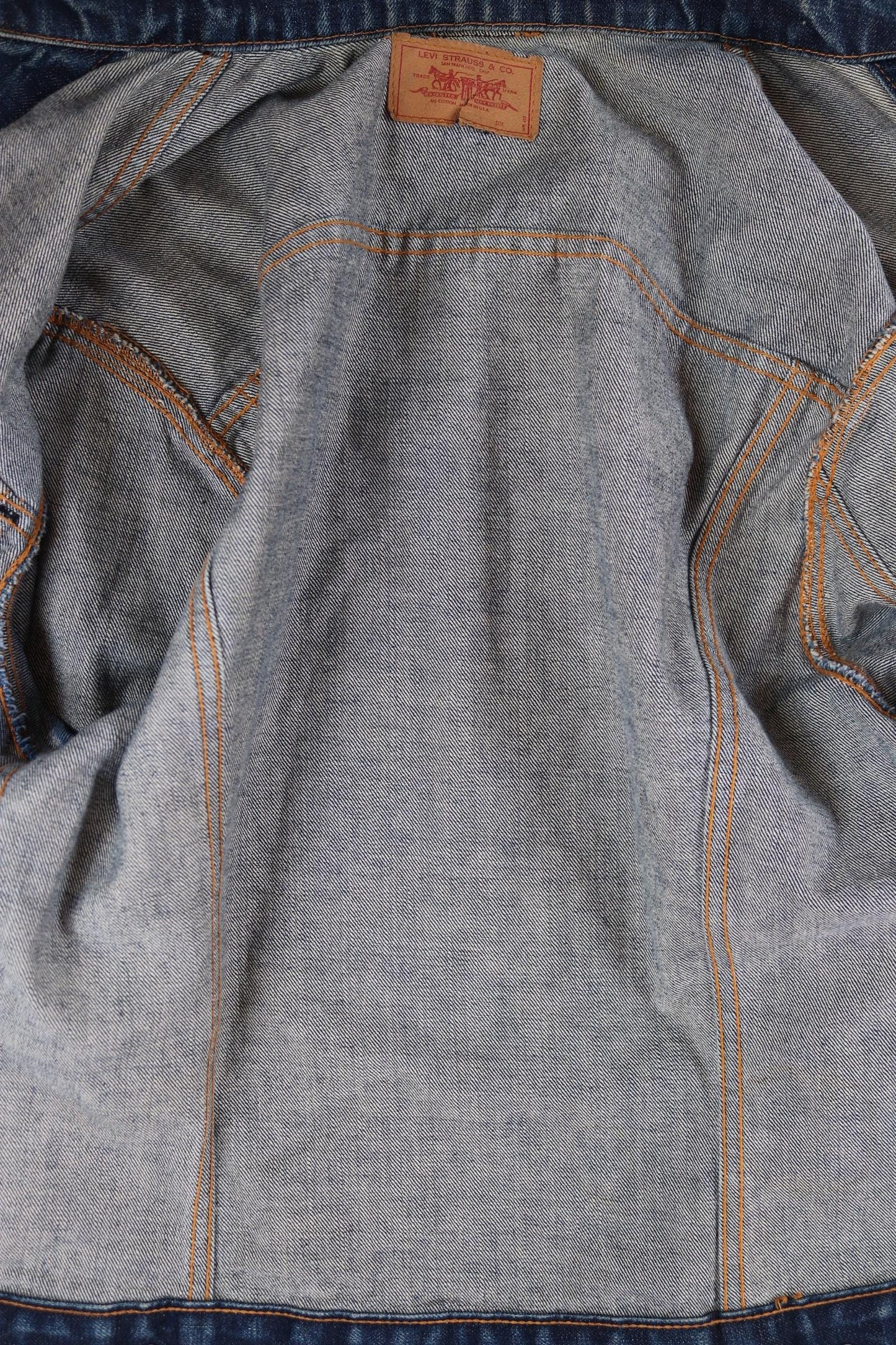 Vintage 1960s Levis big E denim jacket - Levi Strauss red tab - type 3 - trucker workwear -40” chest