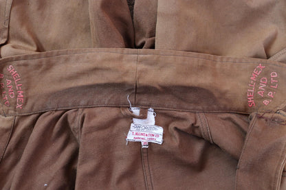 Vintage 1940s CC41 Shell coveralls - British workwear - rare petrolania - Shell Mex embroidery - 41” chest - 37” x 31”