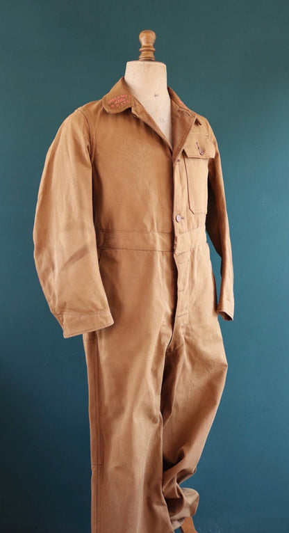 Vintage 1940s CC41 Shell coveralls - British workwear - rare petrolania - Shell Mex embroidery - 41” chest - 37” x 31”