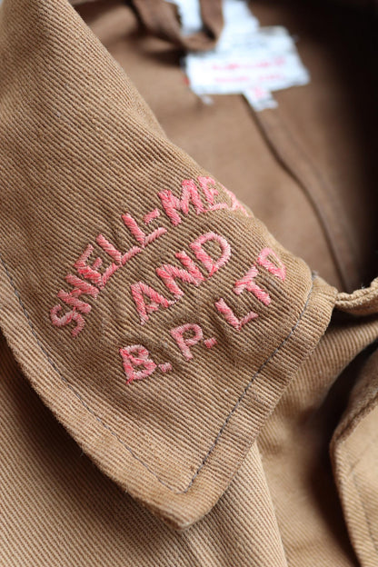 Vintage 1940s CC41 Shell coveralls - British workwear - rare petrolania - Shell Mex embroidery - 41” chest - 37” x 31”