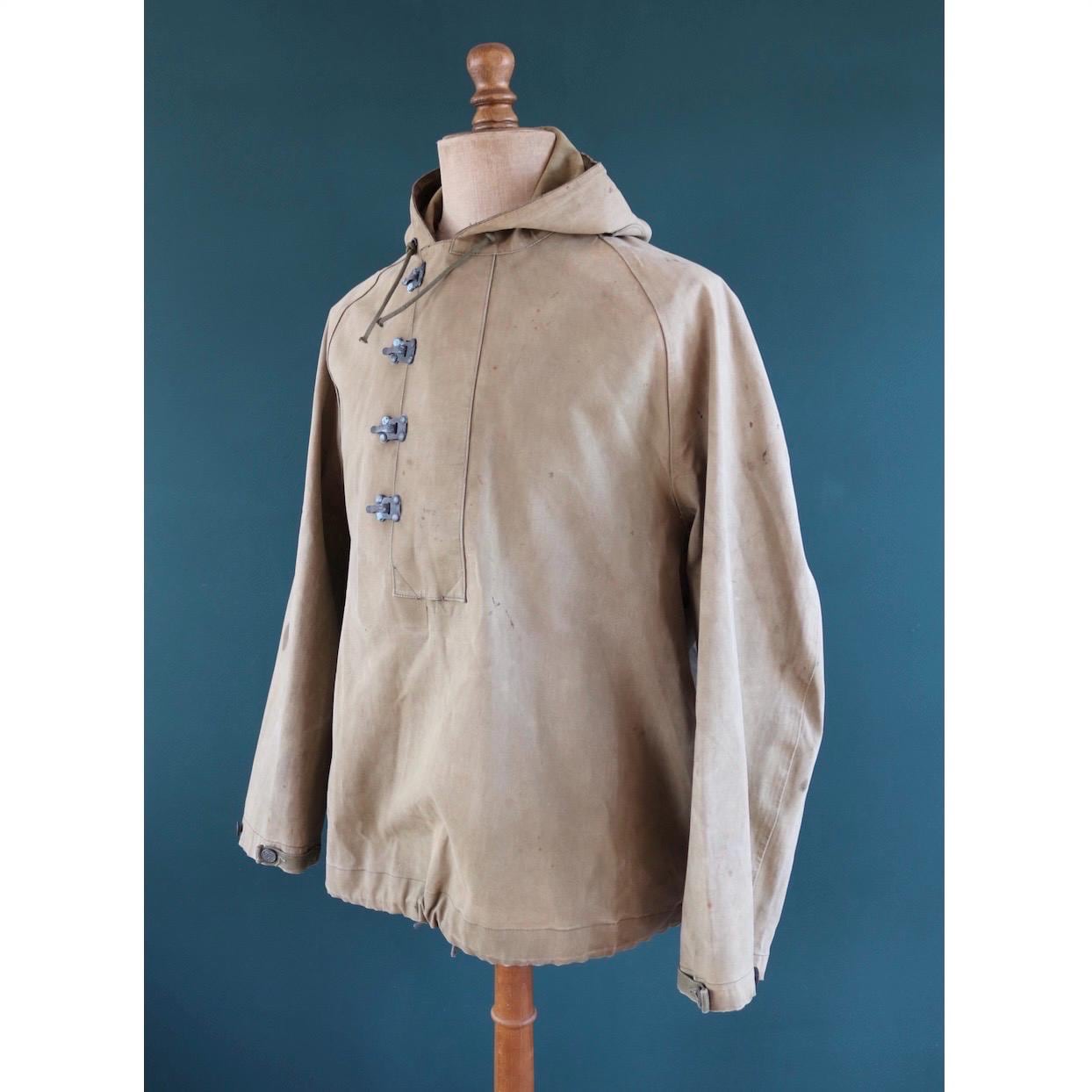 Vintage 1940s US Navy wet weather parka - WW2 USN smock - naval deck jacket - military anorak - 54” chest