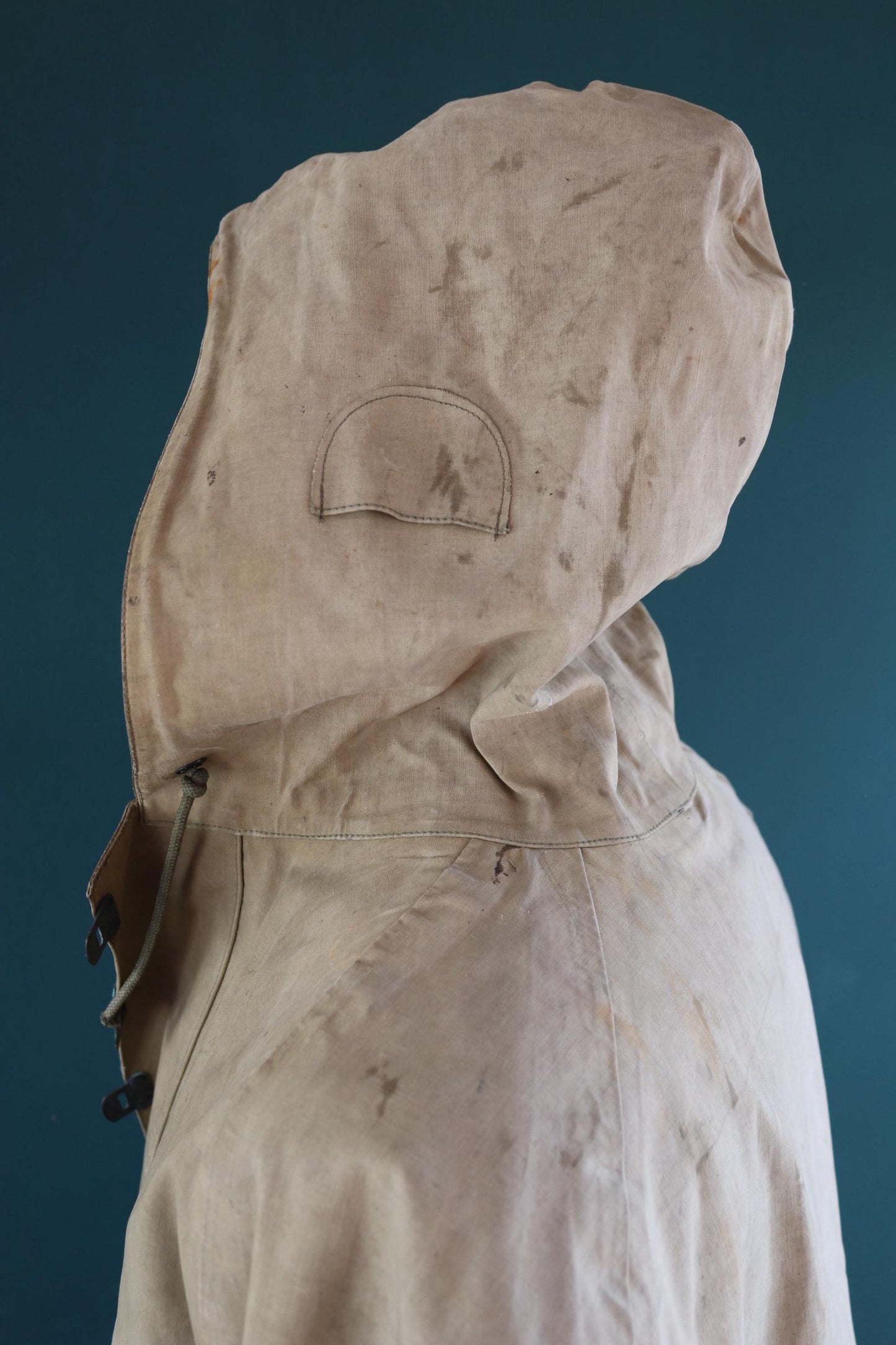 Vintage 1940s US Navy wet weather parka - WW2 USN smock - naval deck jacket - military anorak - 54” chest