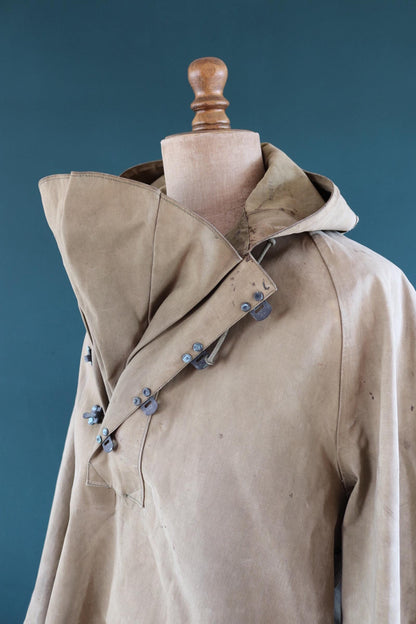 Vintage 1940s US Navy wet weather parka - WW2 USN smock - naval deck jacket - military anorak - 54” chest