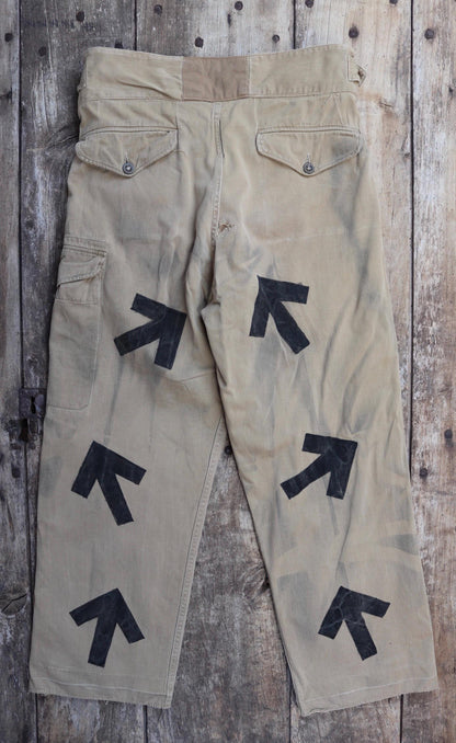 Vintage 1960s British army Gurkha trousers - military pleated pants - 33" x 28"