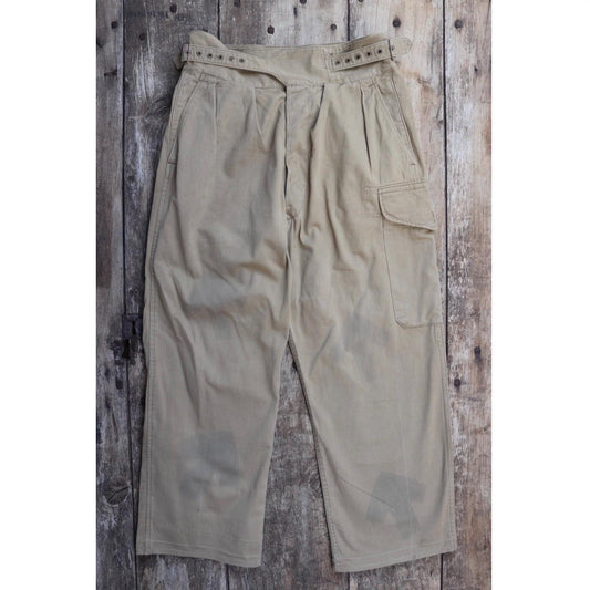 Vintage 1960s British army Gurkha trousers - military pleated pants - 30" x 27"