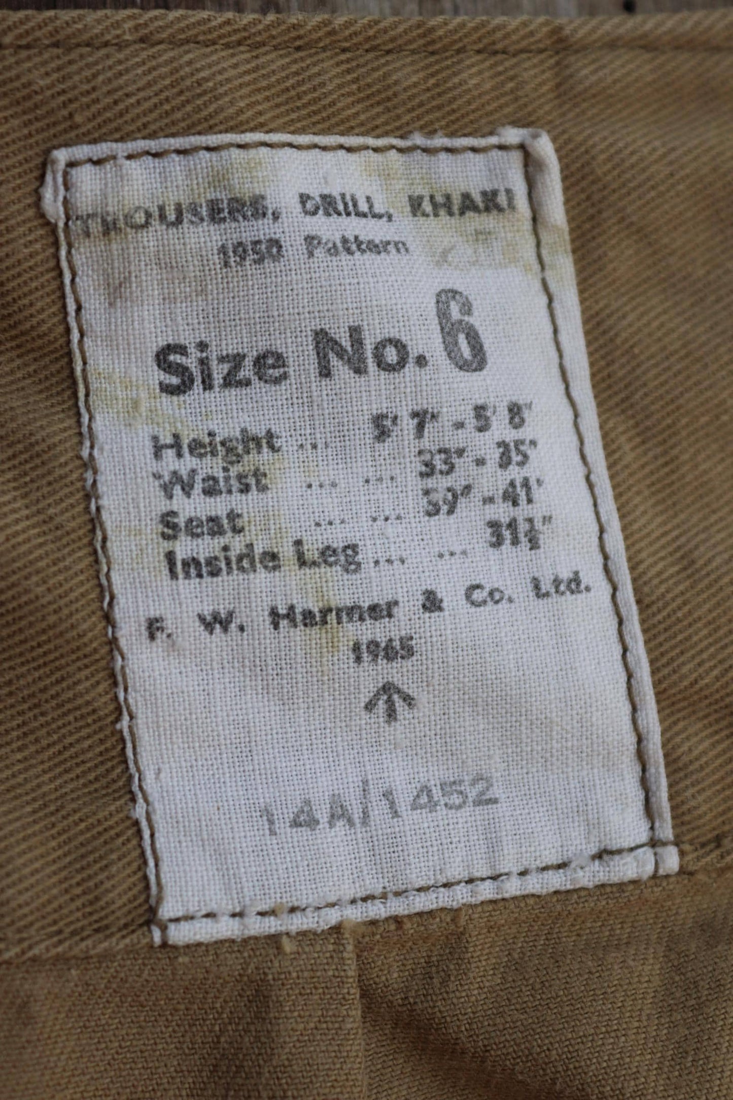 Vintage 1960s British army Gurkha trousers - military pleated pants - 30" x 27"