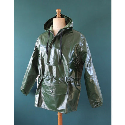 Vintage 1960s deadstock Yarmouth Oilskins smock - PVC rainwear - foul weather workwear - 51” chest