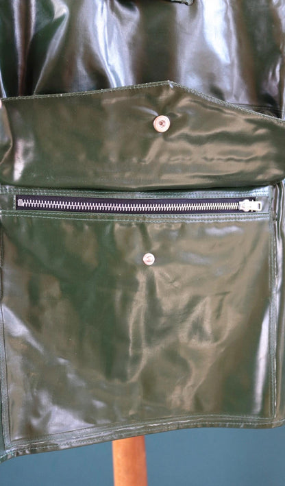 Vintage 1960s deadstock Yarmouth Oilskins smock - PVC rainwear - foul weather workwear - 51” chest