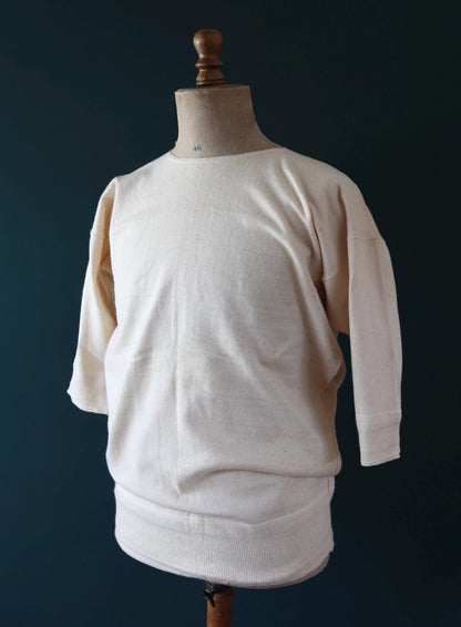 Vintage 1940s deadstock CC41 wool undershirt - WW2 clothing - Henley top - thermal layer - 44" chest