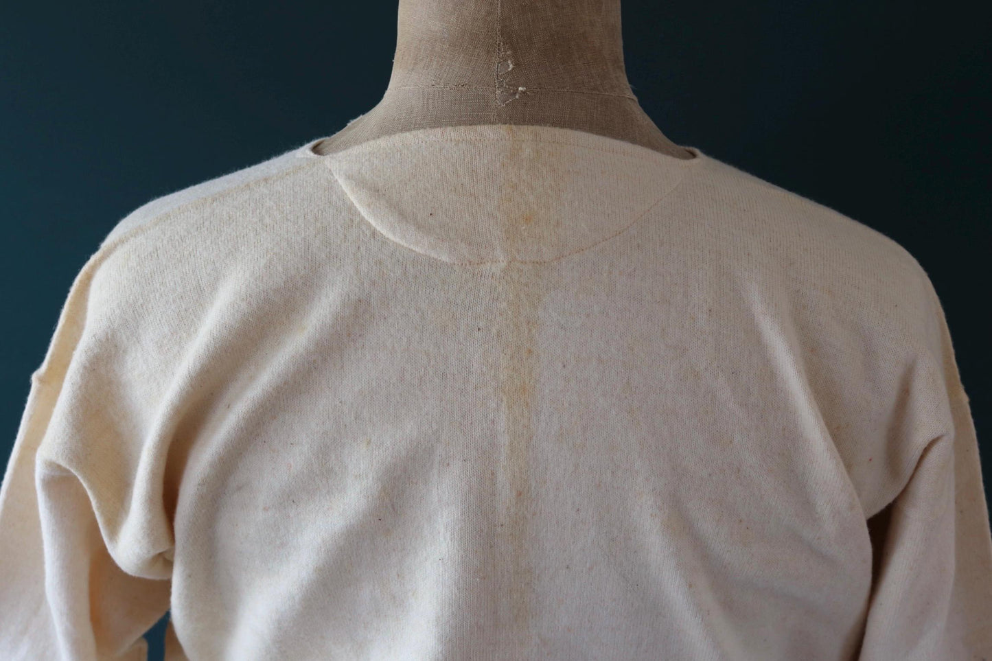Vintage 1940s deadstock CC41 wool undershirt - WW2 clothing - Henley top - thermal layer - 44" chest