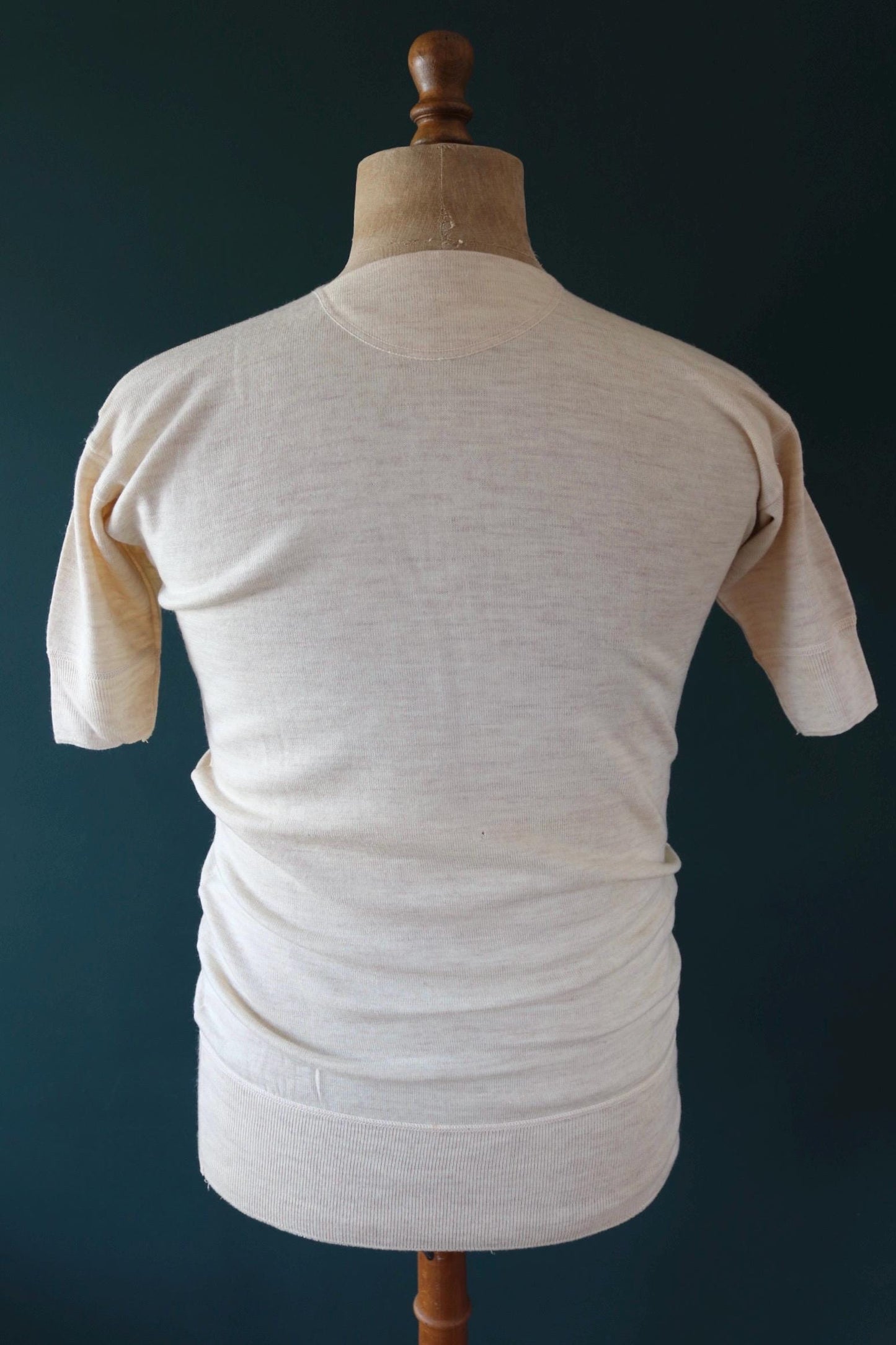 Vintage 1940s deadstock CC41 wool undershirt - WW2 clothing - Henley top - thermal layer - 36" chest