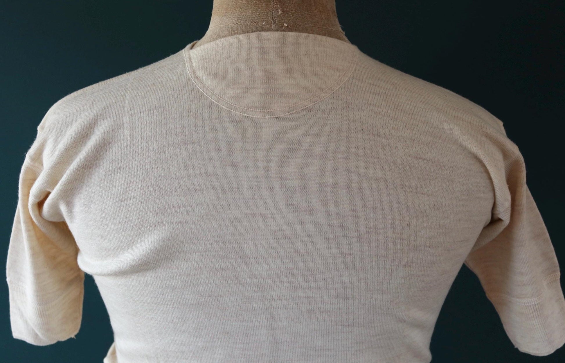 Vintage 1940s deadstock CC41 wool undershirt - WW2 clothing - Henley top - thermal layer - 36" chest
