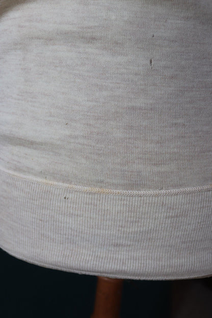 Vintage 1940s deadstock CC41 wool undershirt - WW2 clothing - Henley top - thermal layer - 36" chest