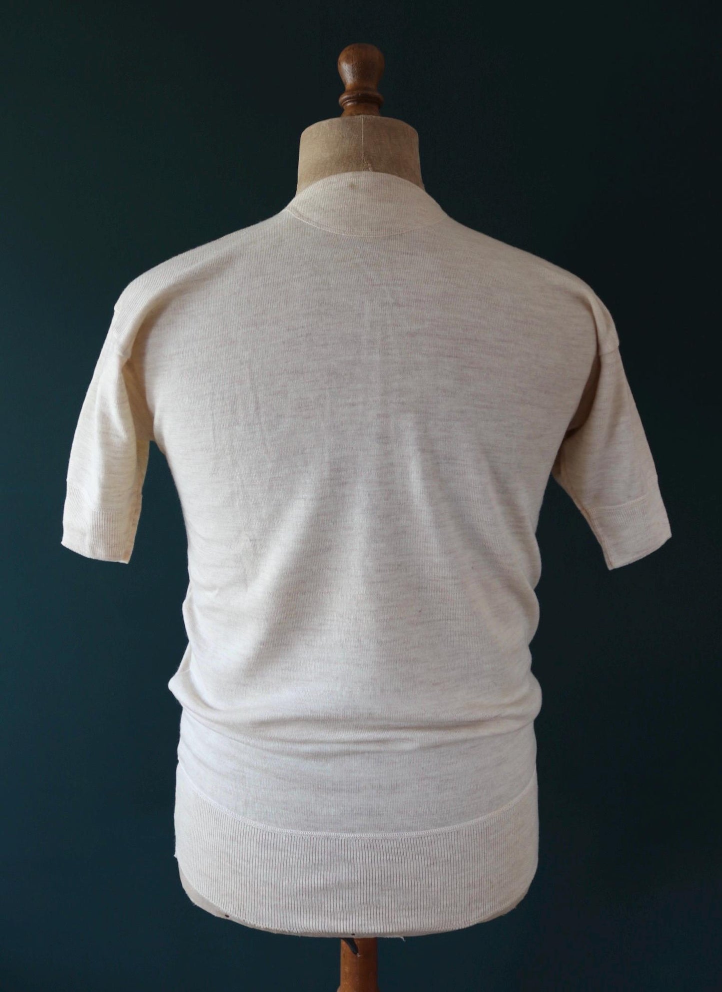 Vintage 1940s deadstock CC41 wool undershirt - WW2 clothing - Henley top - thermal layer - 37" chest