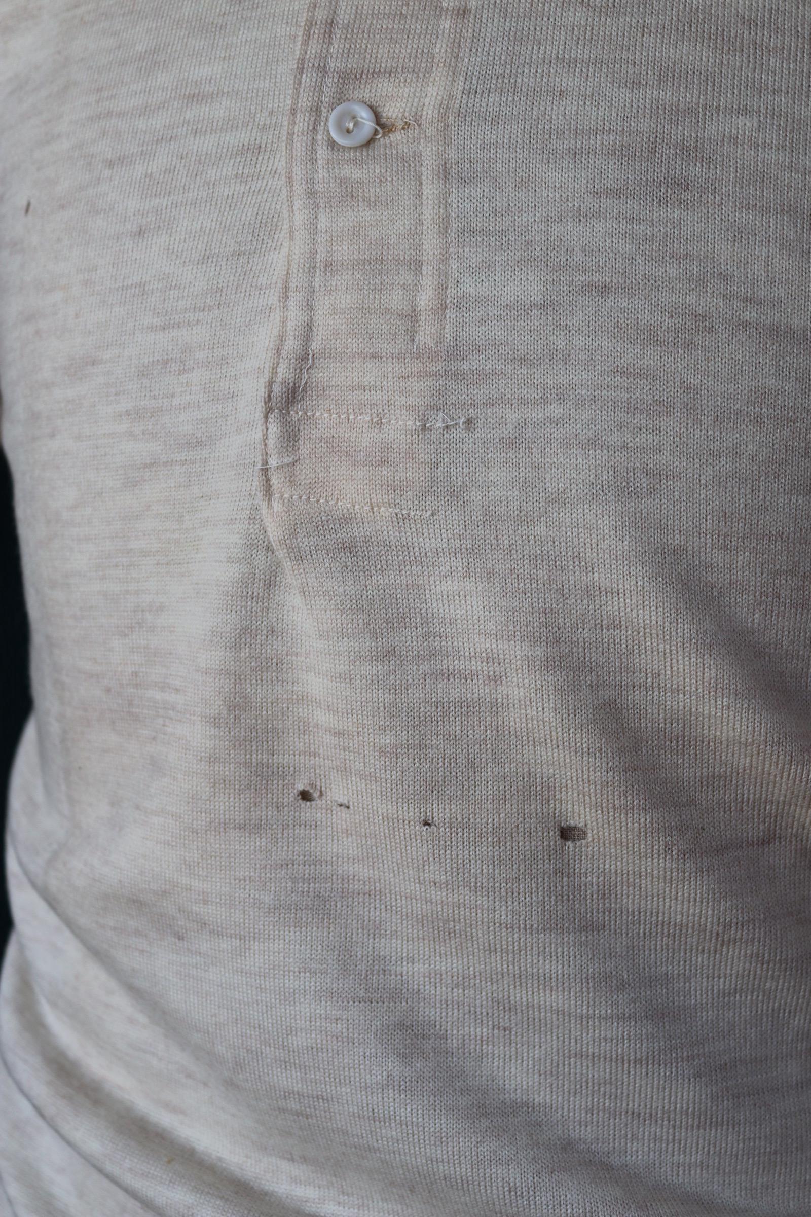 Vintage 1940s deadstock CC41 wool undershirt - WW2 clothing - Henley top - thermal layer - 37" chest
