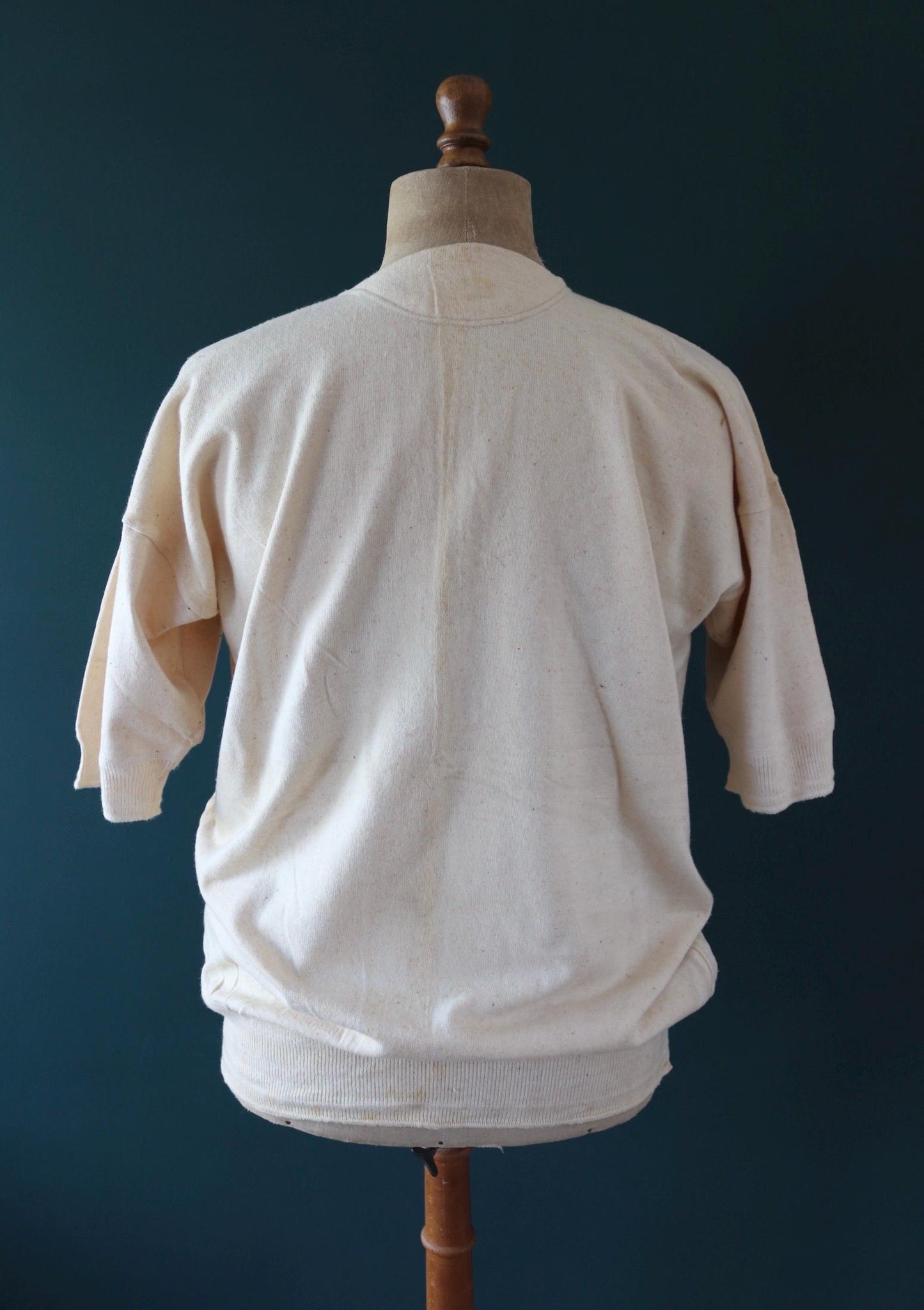 Vintage 1940s deadstock CC41 wool undershirt - WW2 clothing - Henley top - thermal layer - 47" chest