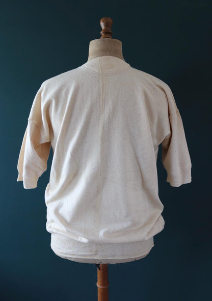 Vintage 1940s deadstock CC41 wool undershirt - WW2 clothing - Henley top - thermal layer - 47" chest