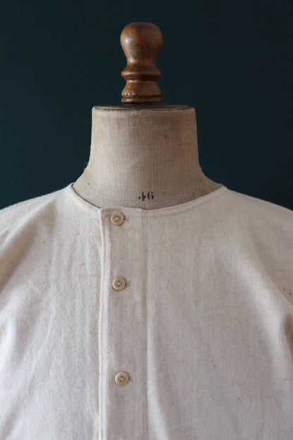 Vintage 1940s deadstock CC41 wool undershirt - WW2 clothing - Henley top - thermal layer - 44" chest