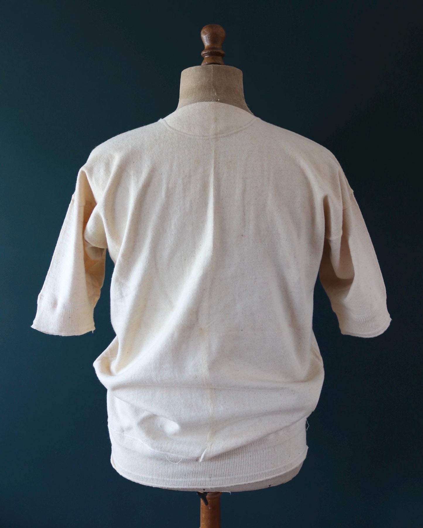 Vintage 1940s deadstock CC41 wool undershirt - WW2 clothing - Henley top - thermal layer - 44" chest