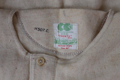 Vintage 1940s deadstock CC41 wool undershirt - WW2 clothing - Henley top - thermal layer - 44" chest