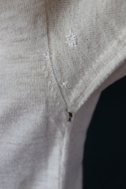 Vintage 1940s Harrods wool undershirt - WW2 clothing - Henley top - thermal layer - 40" chest