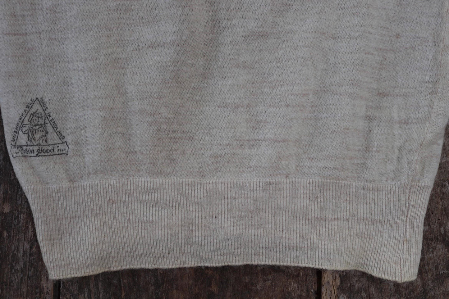 Vintage 1940s deadstock wool undershirt - WW2 clothing - Henley top - thermal layer - 35" chest