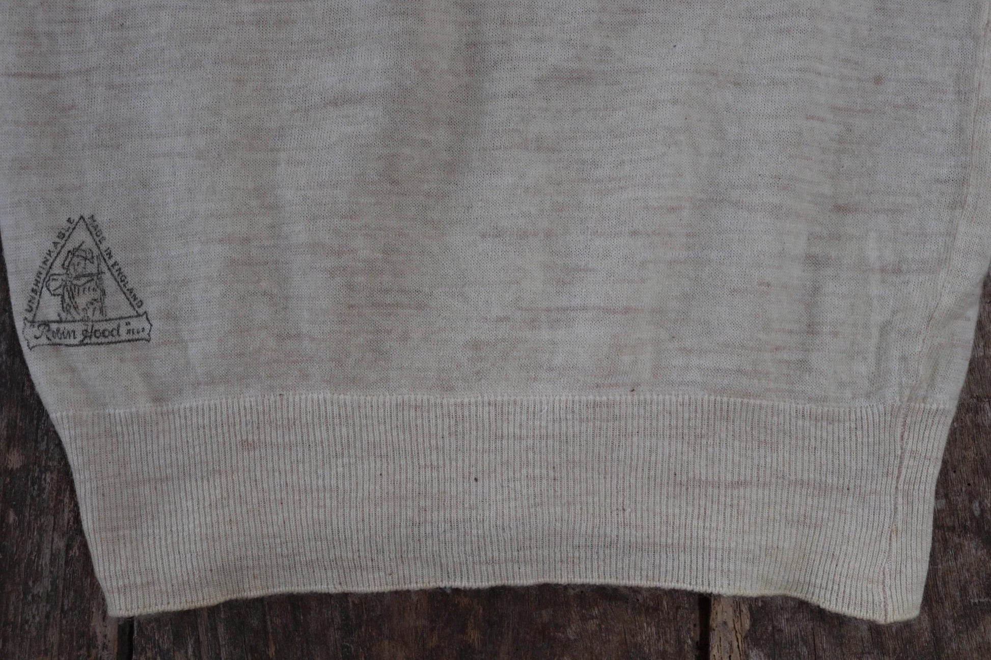 Vintage 1940s deadstock wool undershirt - WW2 clothing - Henley top - thermal layer - 35" chest