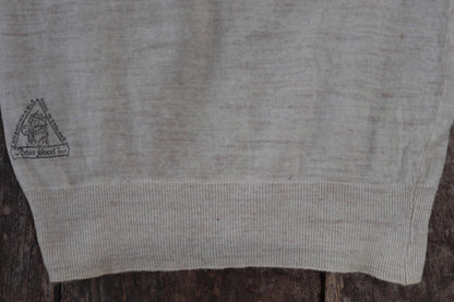 Vintage 1940s deadstock wool undershirt - WW2 clothing - Henley top - thermal layer - 35" chest