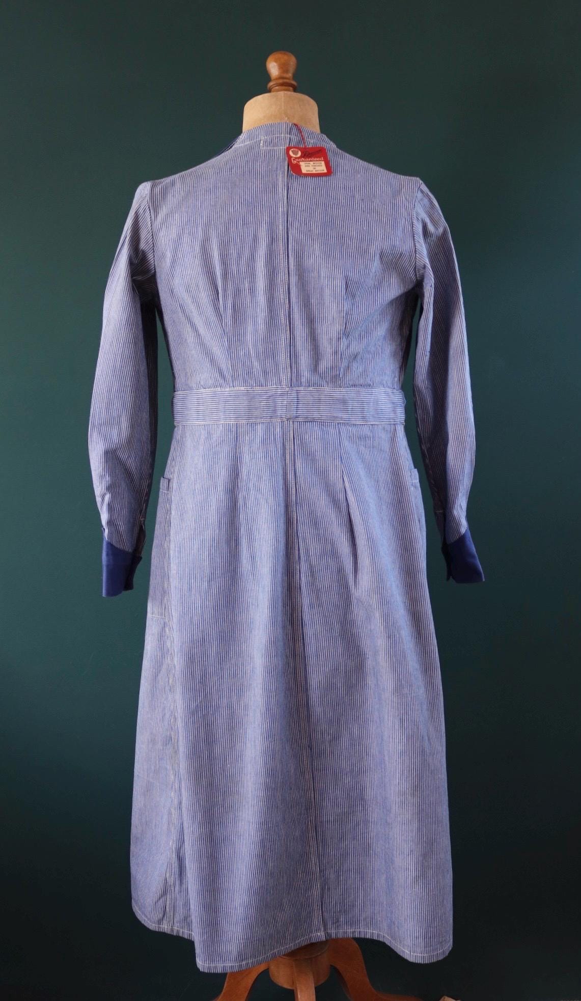 Vintage 1940s deadstock womens forecourt overall dress - Beacon British workwear - rare petrolania - Esso patch - 38” chest