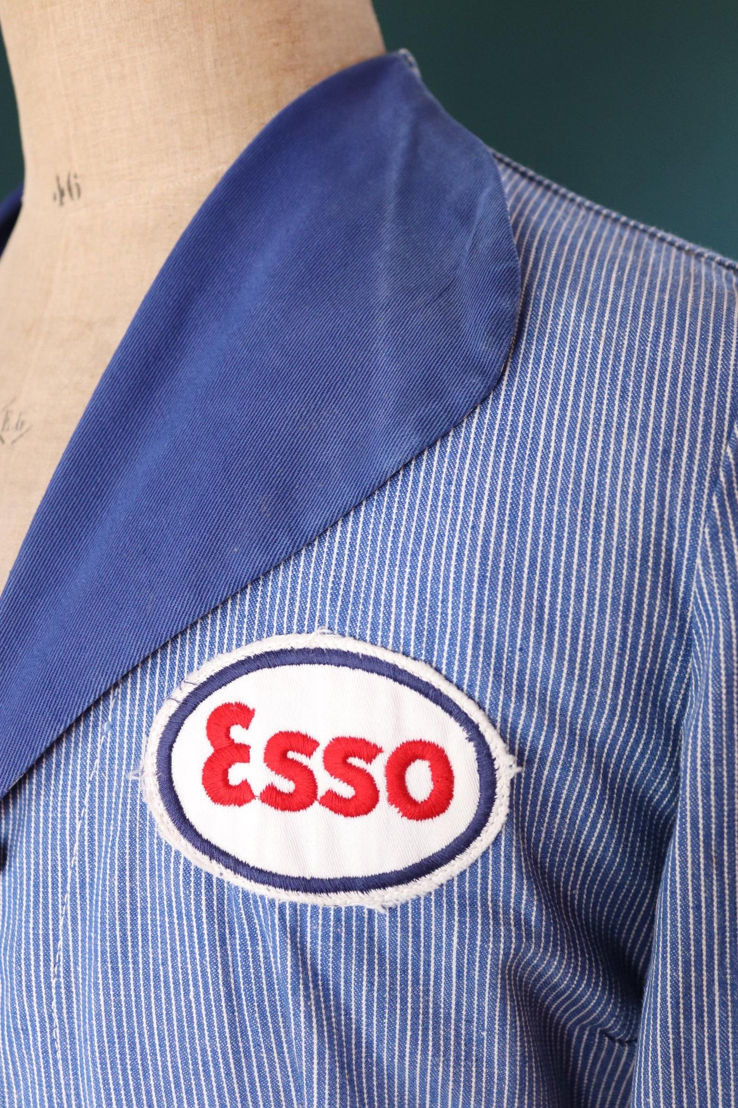 Vintage 1940s deadstock womens forecourt overall dress - Beacon British workwear - rare petrolania - Esso patch - 38” chest
