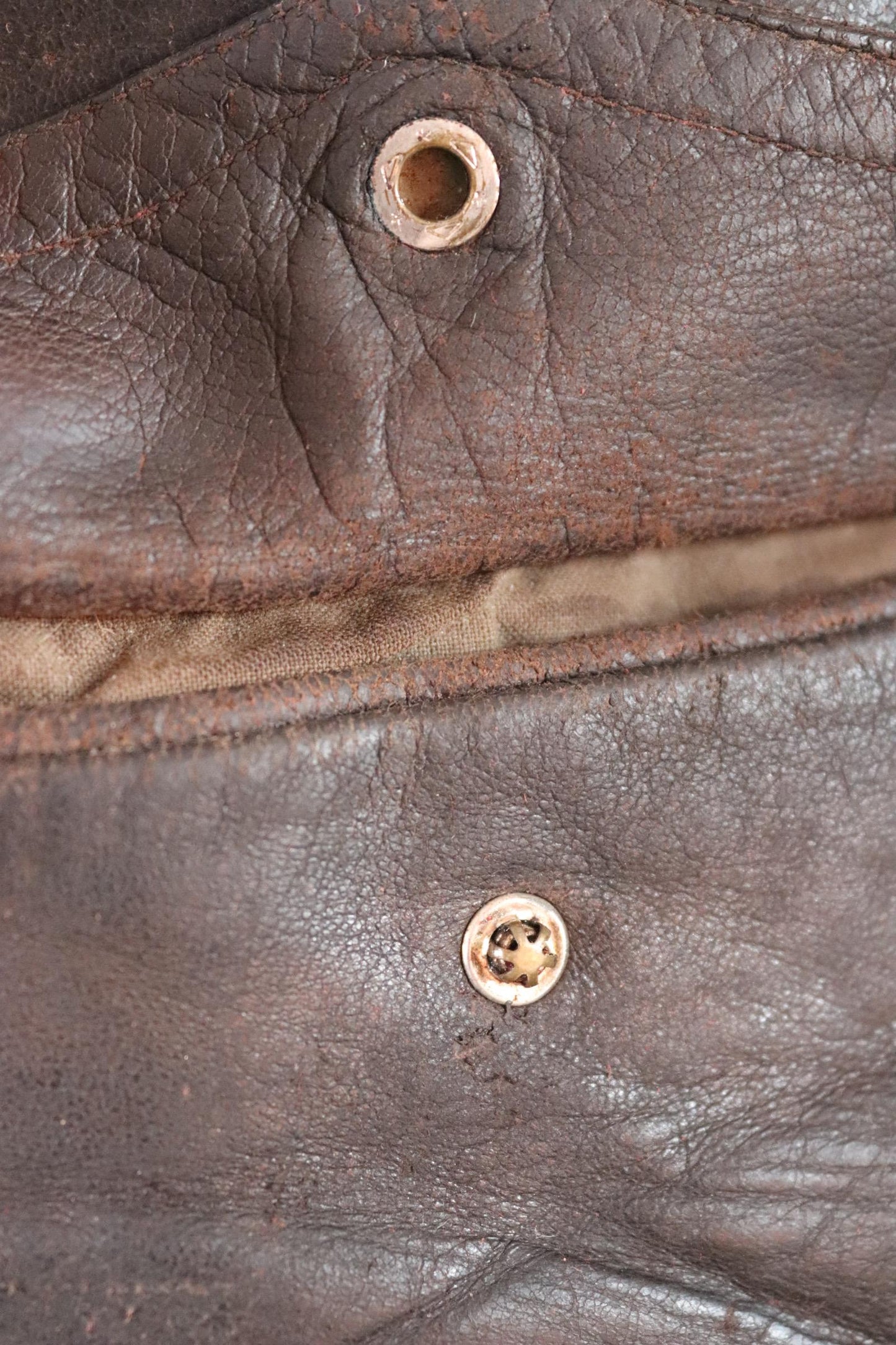 Vintage 1930s French brown leather cyclist jacket - WW2 Resistance - 43” chest