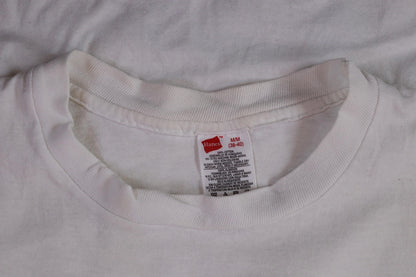 Vintage 1990s Hanes blank t shirt - plain white tee - 39” chest