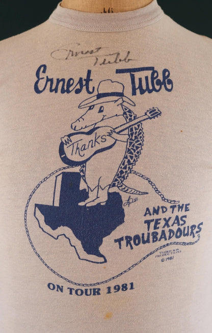 Vintage 1980s signed country music t shirt - Ernest Tubb - 32” chest