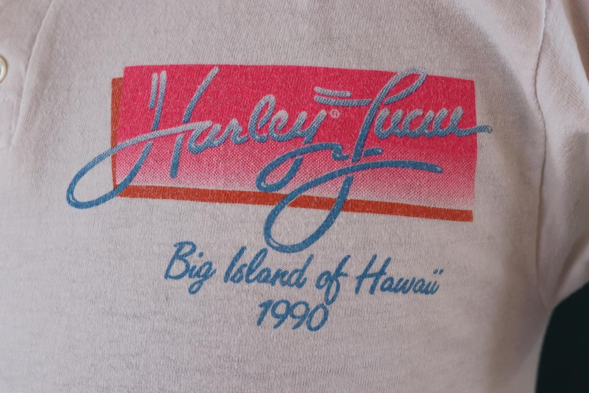 Vintage 1990s Harley Davidson t shirt - Hawaiian luau - 38" chest
